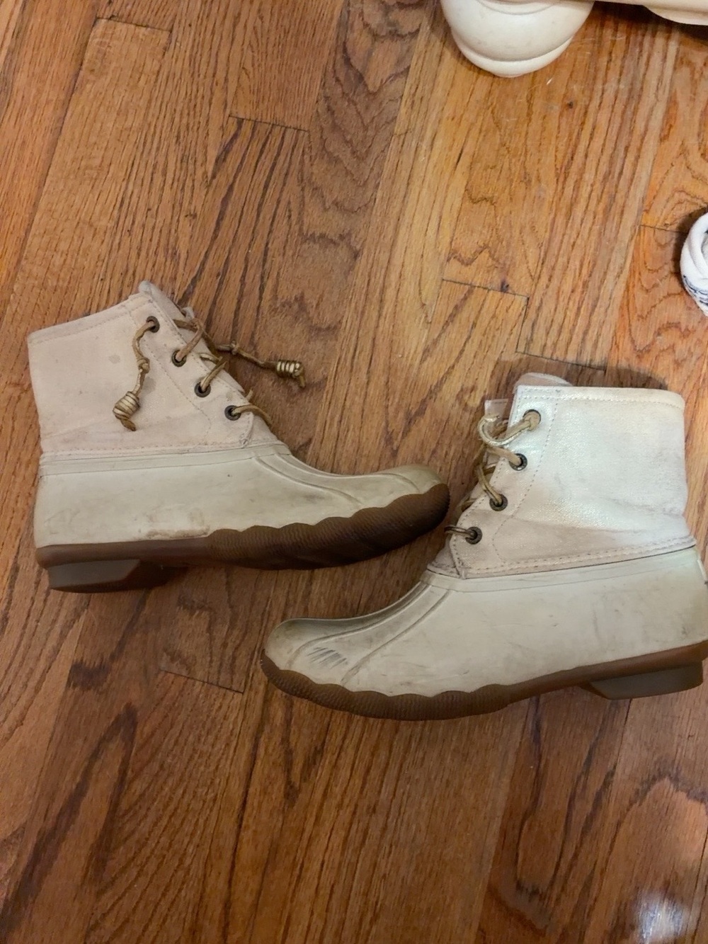 Sperry Women's Light Tan Lace-Up Duck Boots